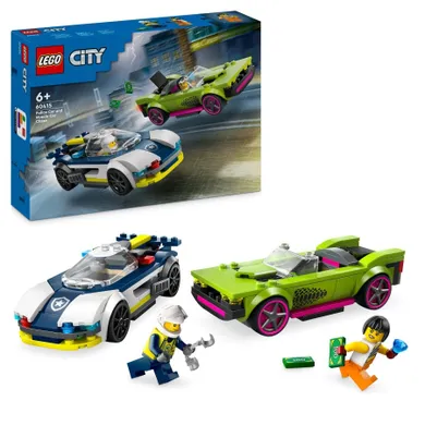 LEGO City, Urmarire cu masina de politie si masina puternica, 60415