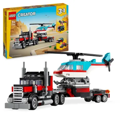 LEGO Creator, Camioneta-platforma cu elicopter, 31146