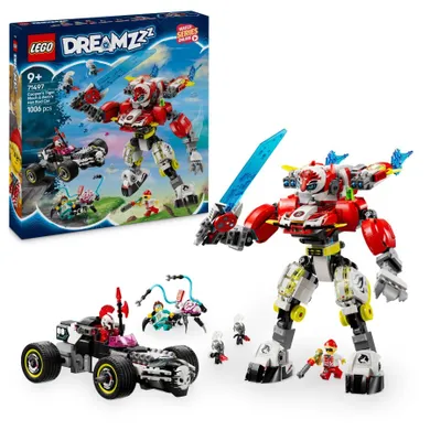 LEGO DREAMZzz, Robotul tigru al lui Cooper si masina hot rod a lui Zero, 71497