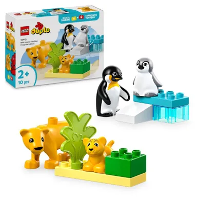 LEGO DUPLO, Familii de animale salbatice: Pinguini si lei, 10442