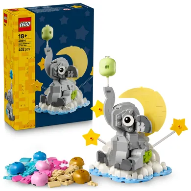 LEGO Iconic, Pui de elefant pe cer, 40814