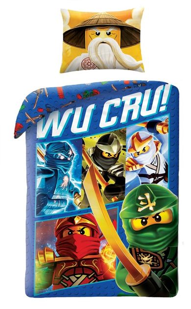 LEGO NINJAGO, set lenjerie de pat single, 140-200 cm + 70-90 cm