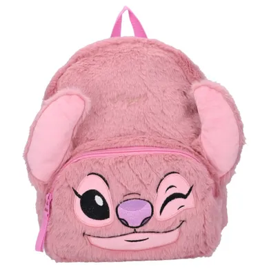Lilo si Stitch, Fluffy Festival, rucsac din plus pentru prescolar, roz