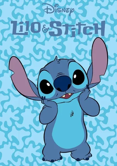 Lilo si Stitch, patura polar, bleumarin, 100-140 cm