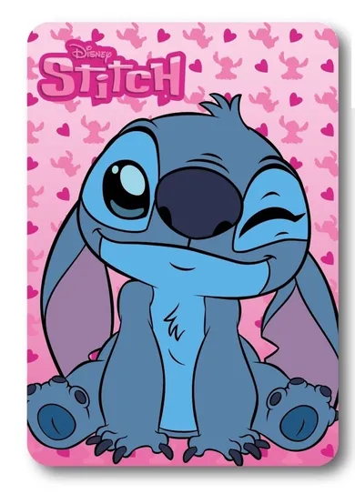 Lilo si Stitch, patura polar, bleumarin, 100-140 cm