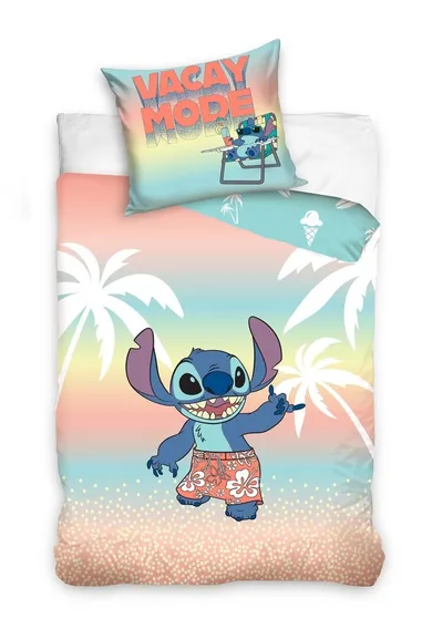 Lilo si Stitch, set lenjerie de pat single, 140-200 cm