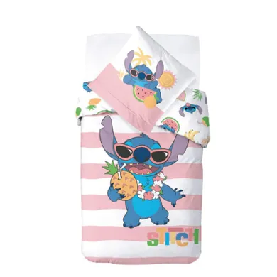 Lilo si Stitch, set lenjerie de pat single, 140-200 cm