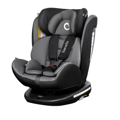 Lionelo, Bastiaan, scaun auto cu baza rotativa, Grey/Black