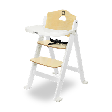 Lionelo, Floris, scaun inalt din lemn, White