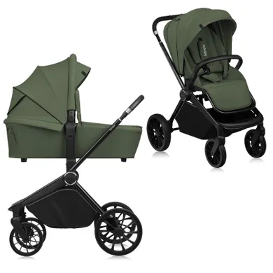 Lionelo, Mika Plus, carucior multifunctional, 2in1, Green Olive