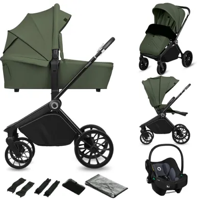 Lionelo, Mika Plus, carucior multifunctional, 3in1, Green Olive