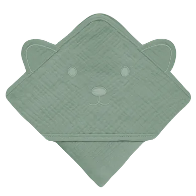 Lionelo, Muslin, prosop de baie cu gluga, Green Forest