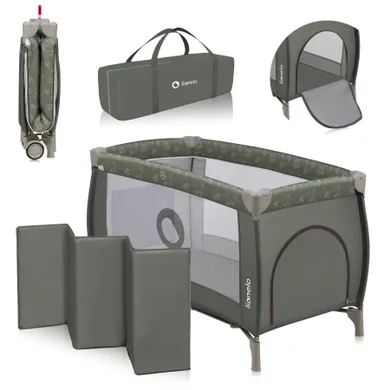 Lionelo, Sven Plus, patut de calatorie cu accesorii, Beige Olive