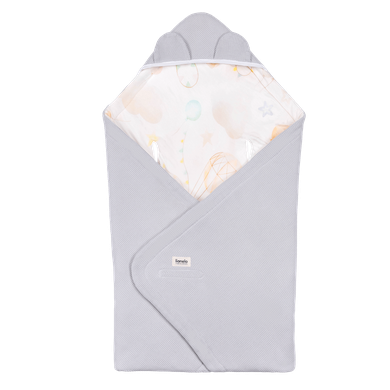 Lionelo, Travel Swaddle Blanket, patura pentru scaun auto, Grey Balloon