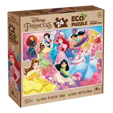Lisciani, Disney Princess, puzzle eco cu doua fete, 24 piese