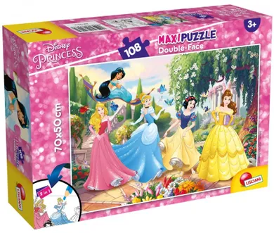 Lisciani, Disney Princess, puzzle maxi cu doua fete, 108 piese