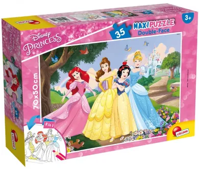Lisciani, Disney Princess, puzzle maxi cu doua fete, 35 piese