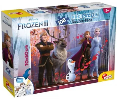 Lisciani, Frozen 2, puzzle maxi cu doua fete, 108 piese