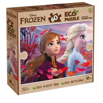 Lisciani, Frozen, puzzle eco cu doua fete, 60 piese