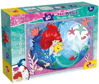 Lisciani, Little Mermaid, puzzle maxi cu doua fete, 60 piese