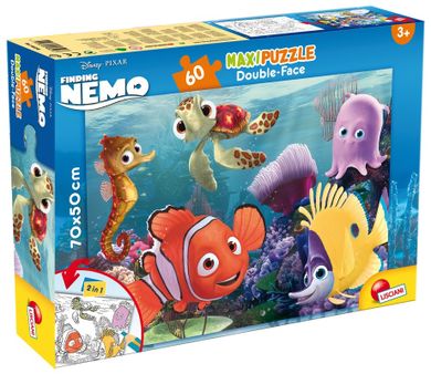 Lisciani, Nemo, puzzle maxi cu doua fete, 60 piese