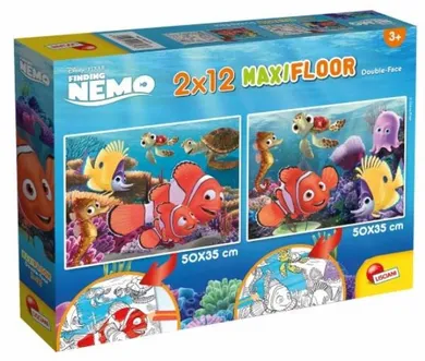 Lisciani, Nemo, puzzle maxifloor cu doua fete, 2-12 piese, 50-35 cm