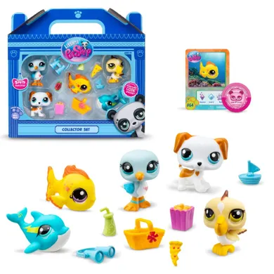 Littlest Pet Shop, Beach, set de 5 figurine si accesorii