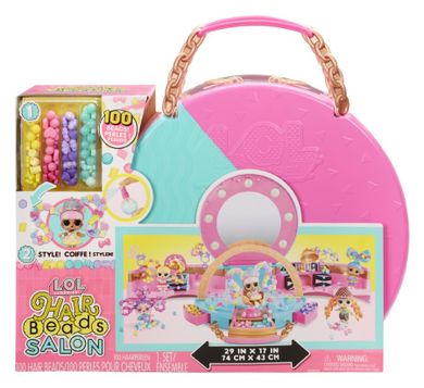 L.O.L. Surprise, Hair Beads Salon, set cu mini papusa
