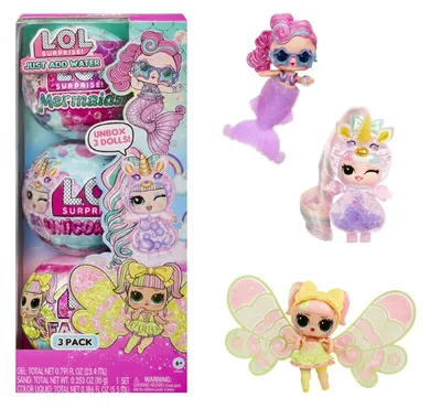 L.O.L. Surprise, Just Add Water, mini papusa, 3 buc.