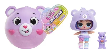 L.O.L. Surprise, Loves Care Bears, bila surpriza cu mini papusa si ursulet, 1 buc.