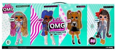 L.O.L. Surprise, O.M.G., 4 Pack, Candylicious, Miss Independent, Alt Grrrl si Busy BB, set de papusi