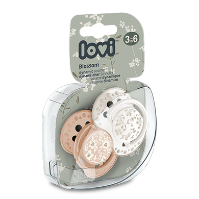 Lovi, Blossom Girl, suzeta dinamica din silicon, 3-6 luni, 2 buc.