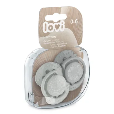 Lovi, Harmony, suzeta din silicon, dinamica, 0-6 luni, 2 buc.