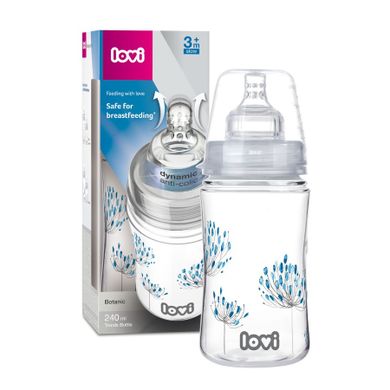 LOVI, Trends Biberon Botanic 240 ml, 3 m+