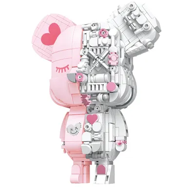 Maker Pop, Ursulet, piese de asamblare cu magnet, roz