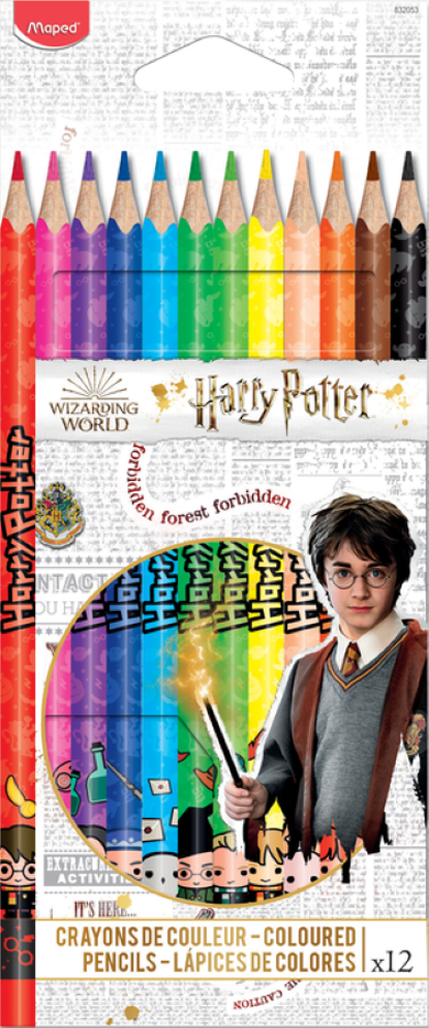 Maped, Harry Potter, creioane colorate, triunghiulare, 12 culori