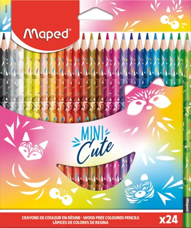 Maped, Mini Cute, creioane colorate triunghiulare, 24 culori