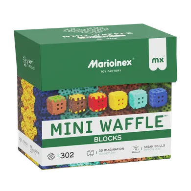 Marioinex, Mini Waffle, Blocks, set de constructie, 302 piese