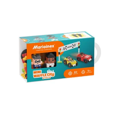 Marioinex, Mini Waffle, City, Cursa, set de constructie, 80 piese