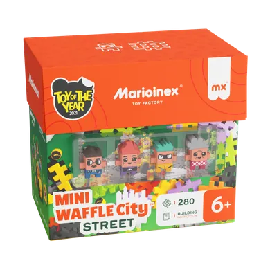 Marioinex, Mini Waffle, City, Strada, set de constructie, 280 piese