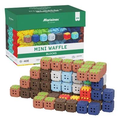 Marioinex, Mini Waffle, Green Blocks, set de constructie, 406 piese