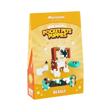 Marioinex, Mini Waffle, Pocket Pets Puppies, Beagle, set de constructie, 46 piese