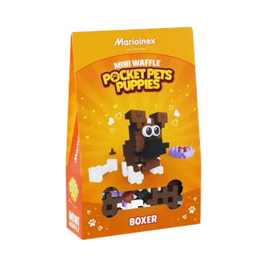 Marioinex, Mini Waffle, Pocket Pets Puppies, Boxer, set de constructie, 50 piese