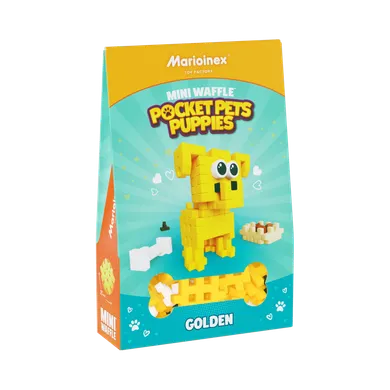 Marioinex, Mini Waffle, Pocket Pets Puppies, Golden Retriever, set de constructie, 52 piese
