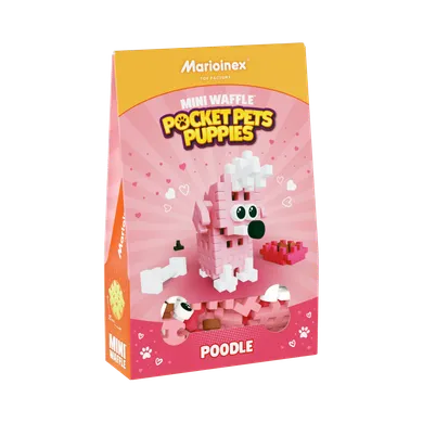 Marioinex, Mini Waffle, Pocket Pets Puppies, Pudel, set de constructie, 47 piese