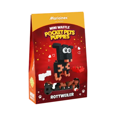 Marioinex, Mini Waffle, Pocket Pets Puppies, Rottweiler, set de constructie, 50 piese