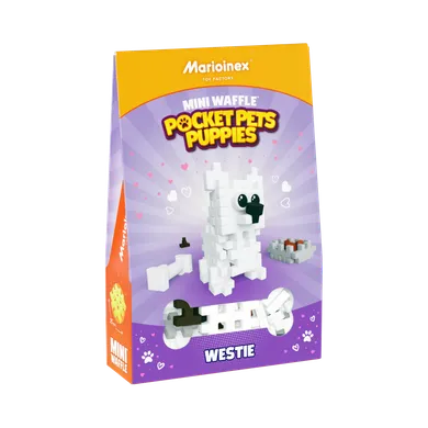 Marioinex, Mini Waffle, Pocket Pets Puppies, West Highland White Terrier, set de constructie, 49 piese