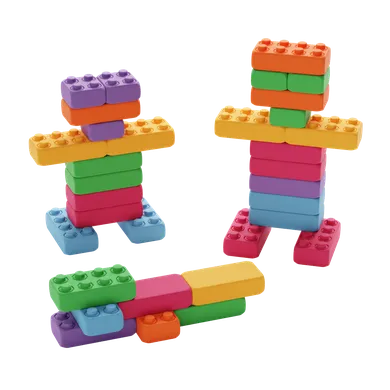 Marioinex, set de constructie, caramizi, blocuri XXL, pastelowe, 33 piese