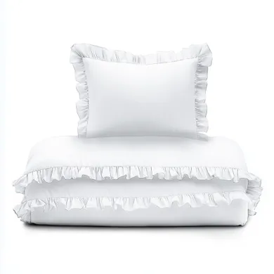 Mayamoo, set lenjerie de pat single, alb, 100-135cm
