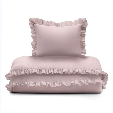 Mayamoo, set lenjerie de pat single, roz, 90-120cm